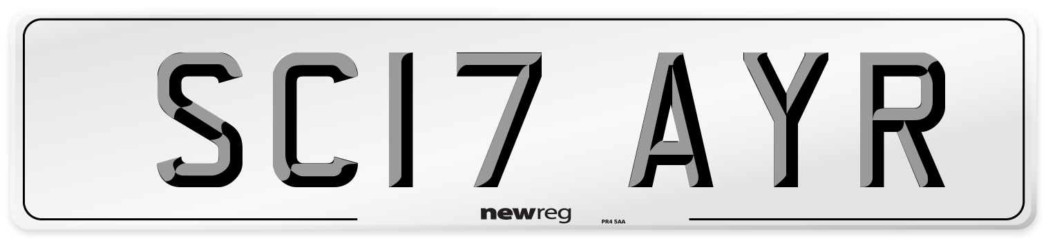 SC17 AYR Number Plate from New Reg